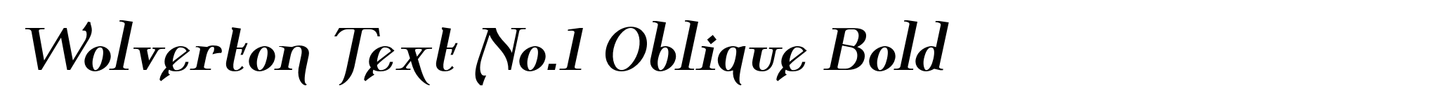 Wolverton Text No.1 Oblique Bold image